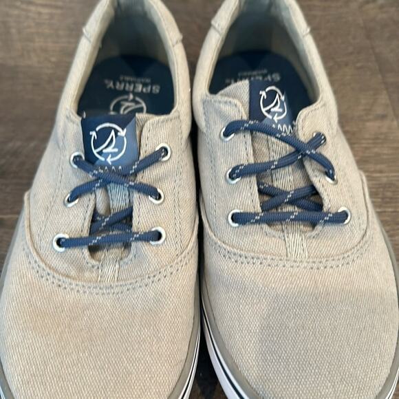 Sperry Little Boy 2 Gray Spinnaker Washable Canvas Boat Shoes - Picture 11 of 14
